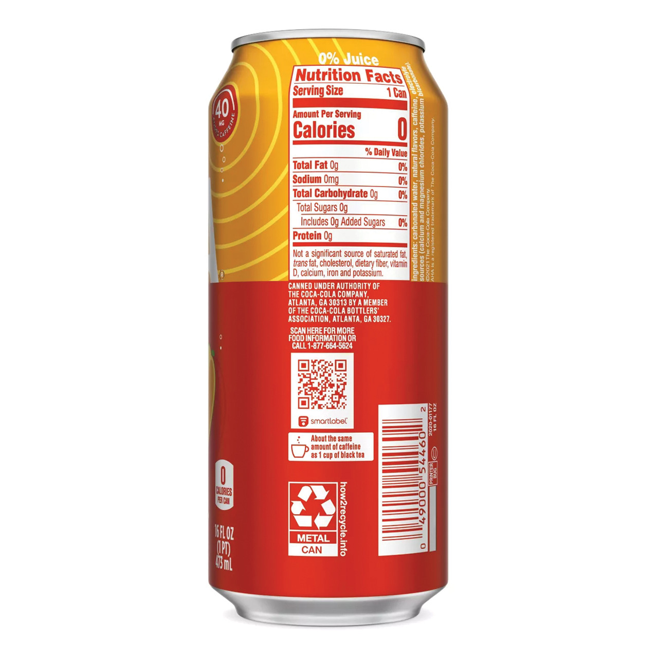 AHA Sparkling Water Mango + Black Tea 16oz Can Cloverkey Hospital